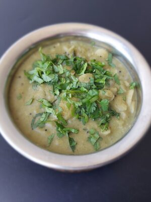 Arekalu Sagu Butter Bean Curry (satvic)