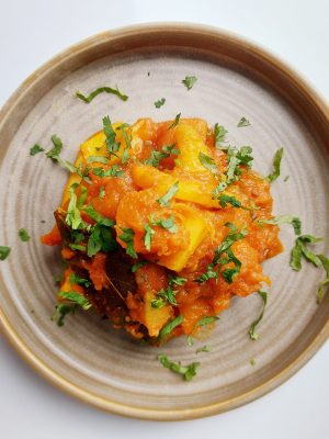 Sweet And Sour Pumpkin & Green Mango Masala
